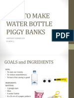 How To Make Water Bottle Piggy Banks