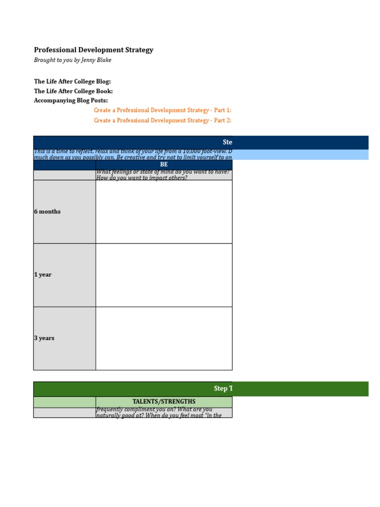 Create Your Professional Development Plan | PDF | Goal | Applied Psychology