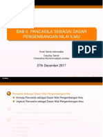 Bab 6 Pancasila Sebagai Dasar Nilai Pengembangan Ilmu PDF