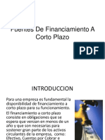 Fuentes de Financiamiento A Corto Plazo