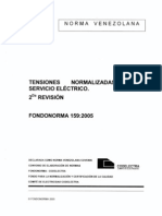 159-2005 Tensiones Normalizadas Del Servicio Electrico