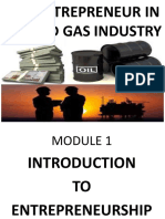 The Entrepreneur in Oil and Gas Industry