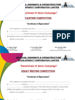 Certificate For Painting Competition