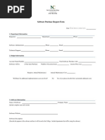 Software Purchase Request Form