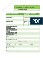 Formato de Entrevista para Personal Docente