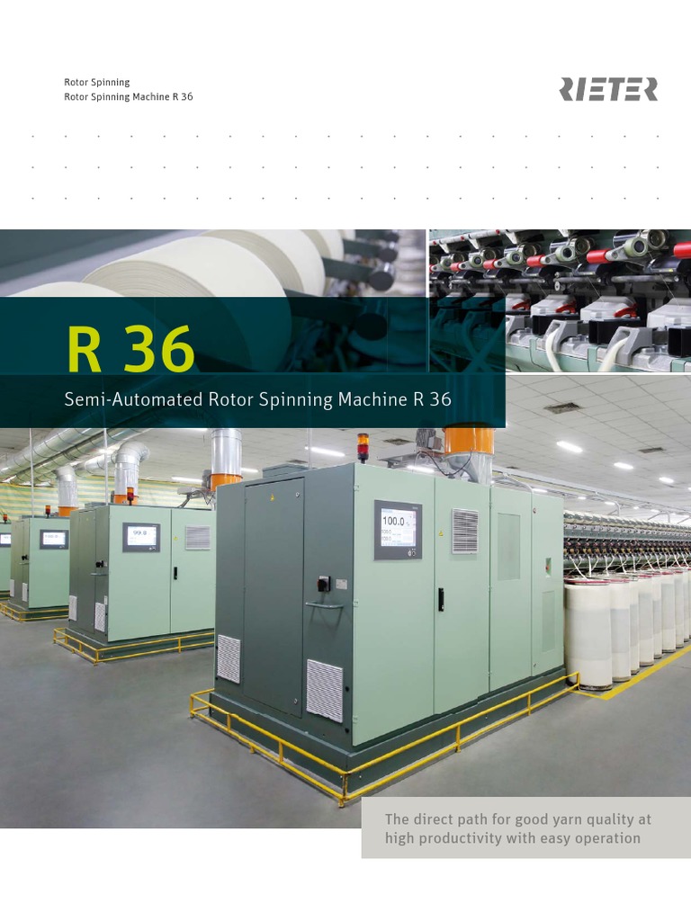 Rieter Rotor Semi r36 Brochure 3101 v1 87068 en | PDF | Spinning ...