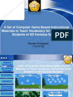A Set of Computer Game-Based Instructional Materials To Teach Vocabulary For Second Grade Students of SD Kanisius Sengkan