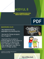 Modyul 8: Mga Yugto NG Makataong Kilos at Mga Hakbang Moral Ma Pagpapasiya