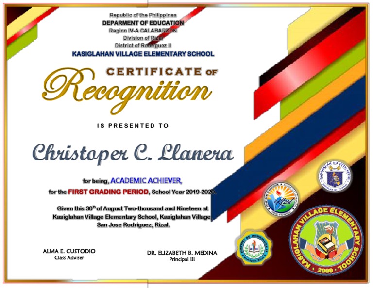 Certification of Recognition PDF
