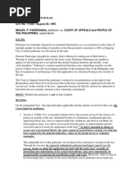 Paderanga vs. CA Procedure For Bail