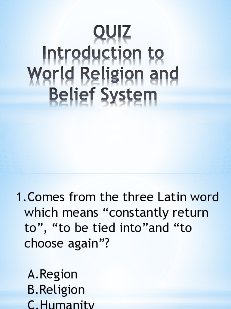 Which Denomination Is Right For Me Quiz