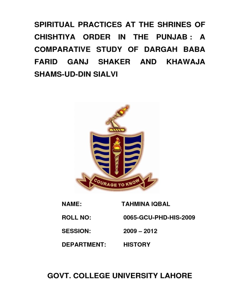 Comparative Study of Chishti Silsilah | PDF | Sufism | Shrine