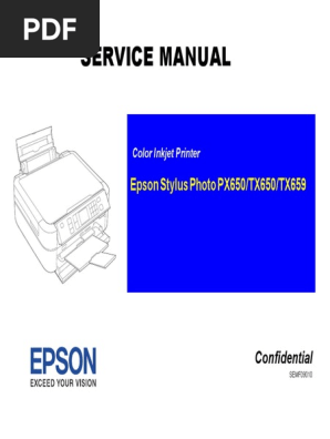 Service Manual: Epson Stylus Photo PX650/TX650/TX659 | PDF.