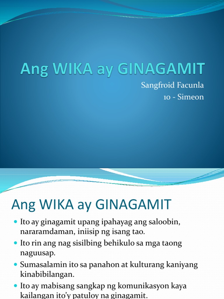Wika | PDF