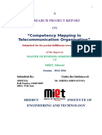 Competency Mapping in Telecommunication Organisation