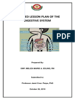 Detailed Lesson Plan of The Digestive System: Prepared by