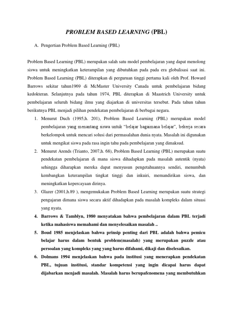 Problem Based Learning | PDF