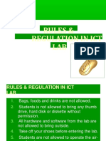 Rules & Regulation in Ict LAB