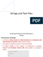 Strings and Text Files: Accessing Characters and Substrings in Strings
