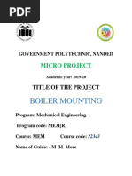 Boiler Mounting: Micro Project