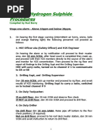 H2S Safety Drill Procedure Guide | PDF