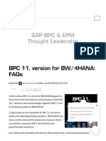 BPC 11 Version For BW4HANA