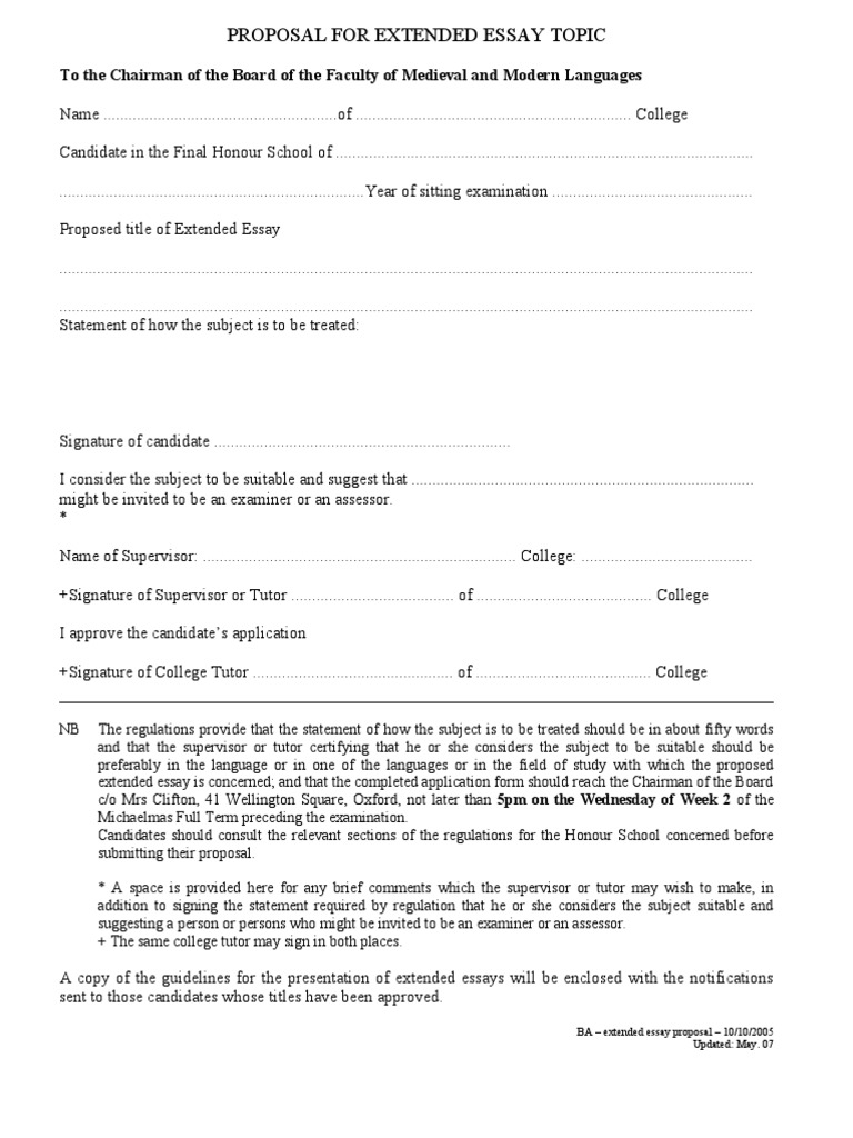 Essay proposal format image