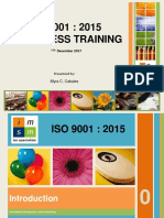 ISO 9001.2015 Awareness Training