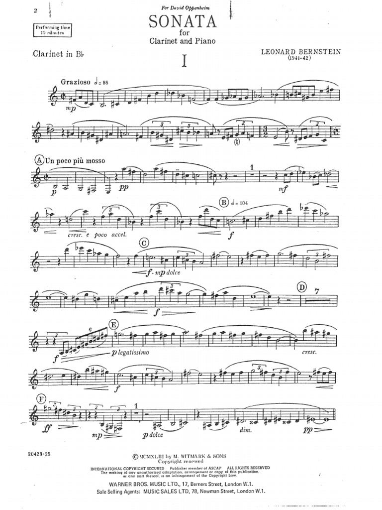 Leonard Bernstein Sonata para y Piano PDF