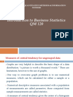 Introduction To Business Statistics QM 120: Department of Quantitative Methods & Information Systems