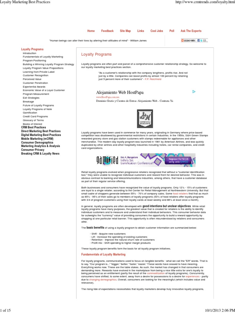 Loyalty Marketing Best Practices | PDF | Loyalty Program | Retail