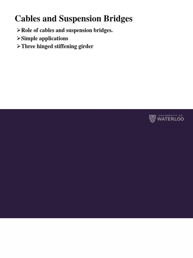 Cables Abd Suspension Bridges PDF Truss Bridge
