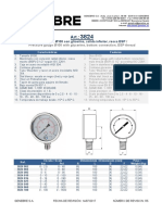 Pressure Gauge Ø100 With Glycerine, Bottom Connection, BSP Thread