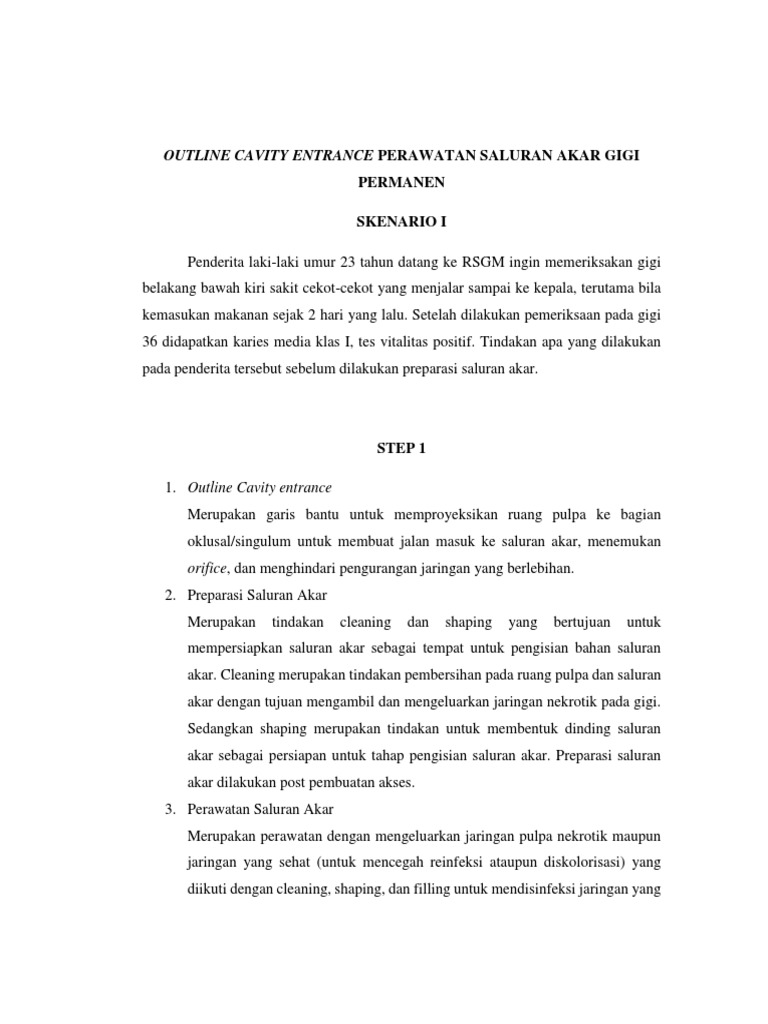 Outline Cavity PSA PDF