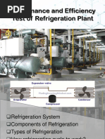 Performance and Efficiency Test of Refrigeration Plant