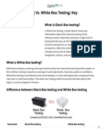 Black Box Testing vs. White Box Testing: Key Di Erences