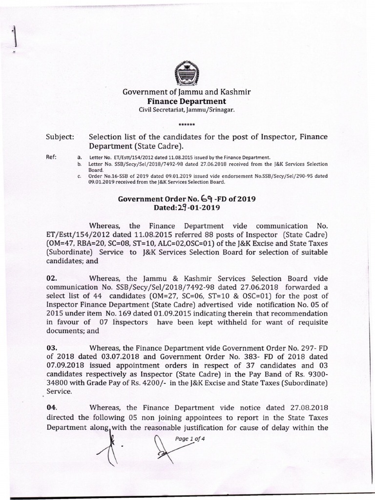 Finance Department: Government of Jammu and Kashmir | PDF | Government