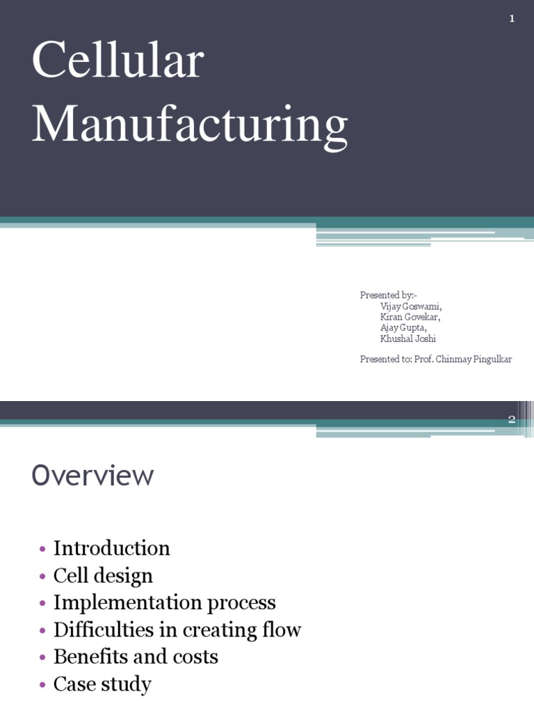 Benefits of Cellular Manufacturing | PDF | Production And Manufacturing ...