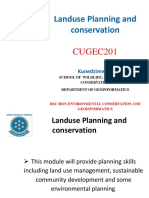 Landuse Planning and Conservation