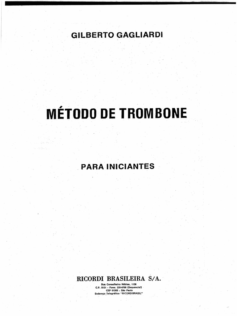 Método De Trombone Para Iniciantes Pdf