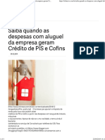 IOB News _ Saiba Quando as Despesas Com Aluguel Da Empresa Geram Crédito de PIS e Cofins