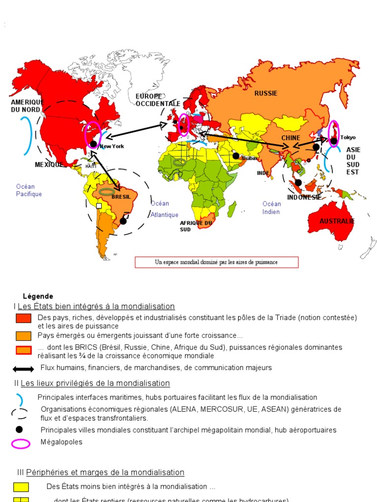 Des Territoires Inégalement Intégrés Dans La Mondialisation