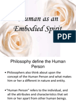 The Human as an Embodied Spirit
