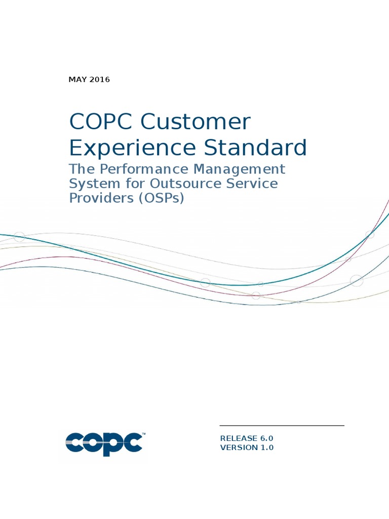 Copc Inc CX Standard For Osps Rel 60 V 10 English | PDF | Customer ...