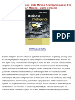 Business Intelligence Data Mining and Optimization For Decision Making Carlo Vercellis PDF
