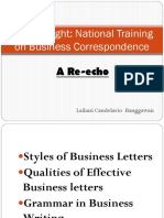 Write It Right: National Training On Business Correspondence