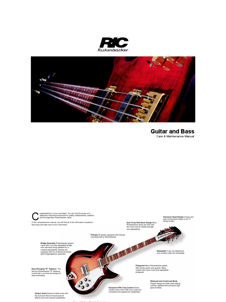 Rickenbacker Manual | PDF | Guitars | Bass Guitar