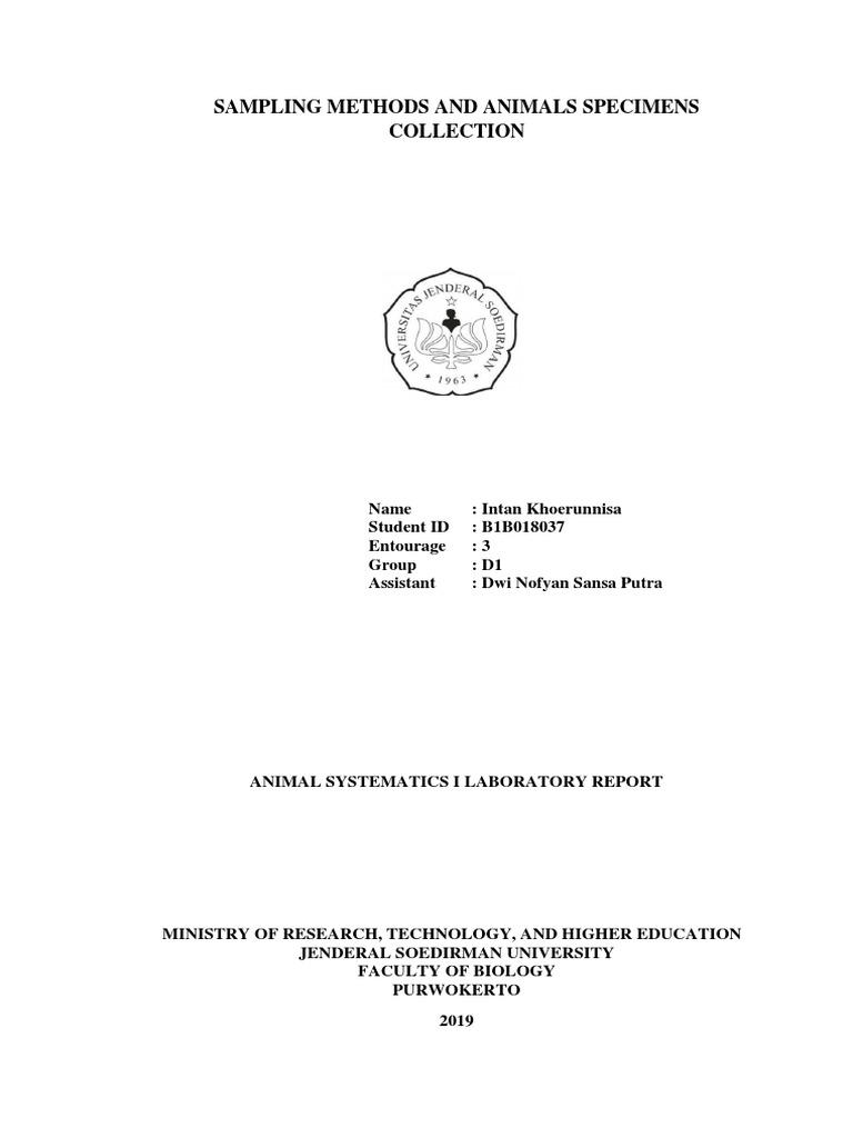 Animal Specimen Collection Techniques | PDF | Sampling (Statistics ...