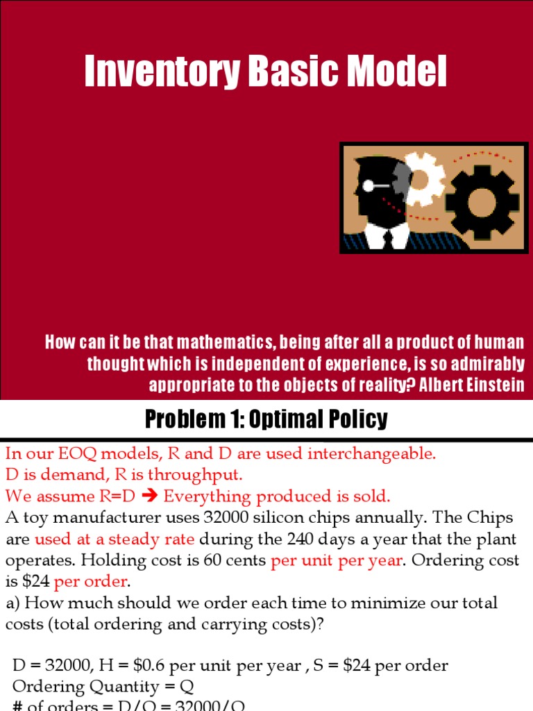 Problem Inventory Basics Pdf Inventory Supply Chain Management