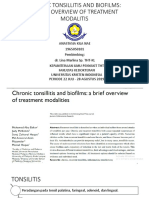 Chronic Tonsilitis and Biofilm a Brief Overview of Treament Modalities. 2018